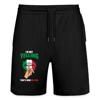 Italie Femme Cadeau - Short de jogging bio TRAINER Stanley/Stella unisexe - noir - Devant - Nik (191cm) & Marisol (170cm)