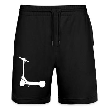 E Scooter Electric Scooter - Stanley/Stella Trainer Unisex Organic Jogging Shorts - black - Front - Nik (191cm) & Marisol (170cm)