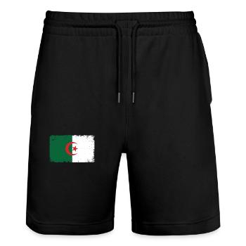 Algérie Battements de cœur Drapeau Algérie vintage - Short de jogging bio TRAINER Stanley/Stella unisexe - noir - Devant - Nik (191cm) & Marisol (170cm)
