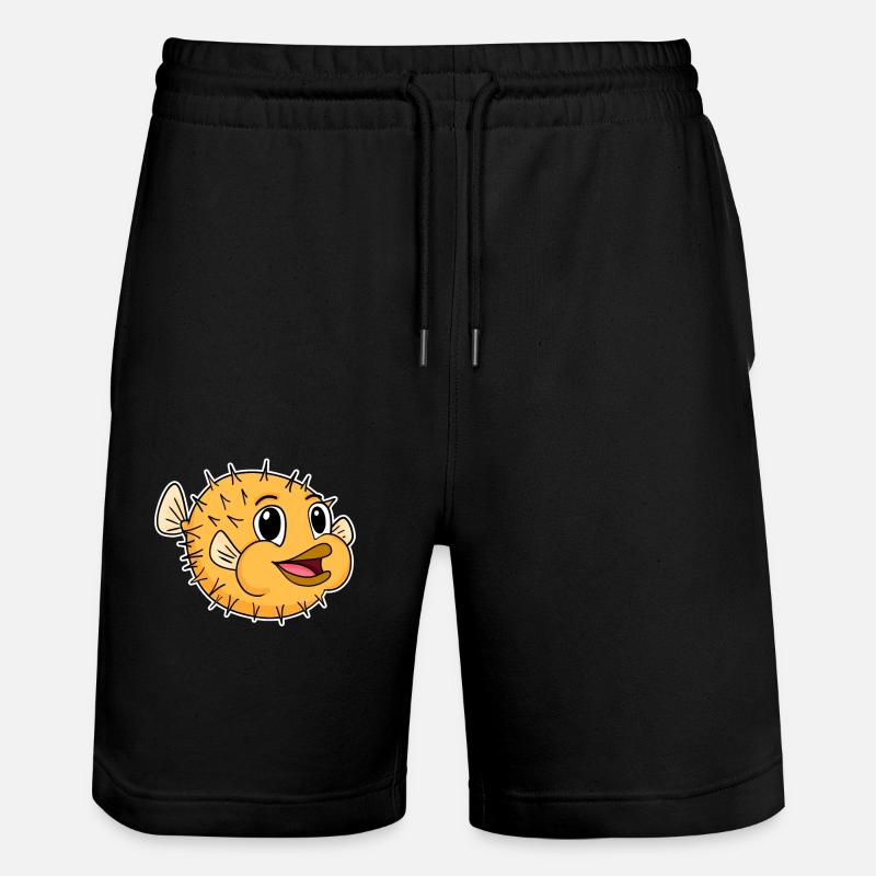 Hedgehog fish fish - Stanley/Stella Trainer Unisex Organic Jogging Shorts - black