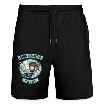 80 Jahre 80. Geburtstag Legendär Club der alten - Stanley/Stella Unisex Bio Joggingshorts Trainer  - Schwarz - Vorne - Nik (191cm) & Marisol (170cm)