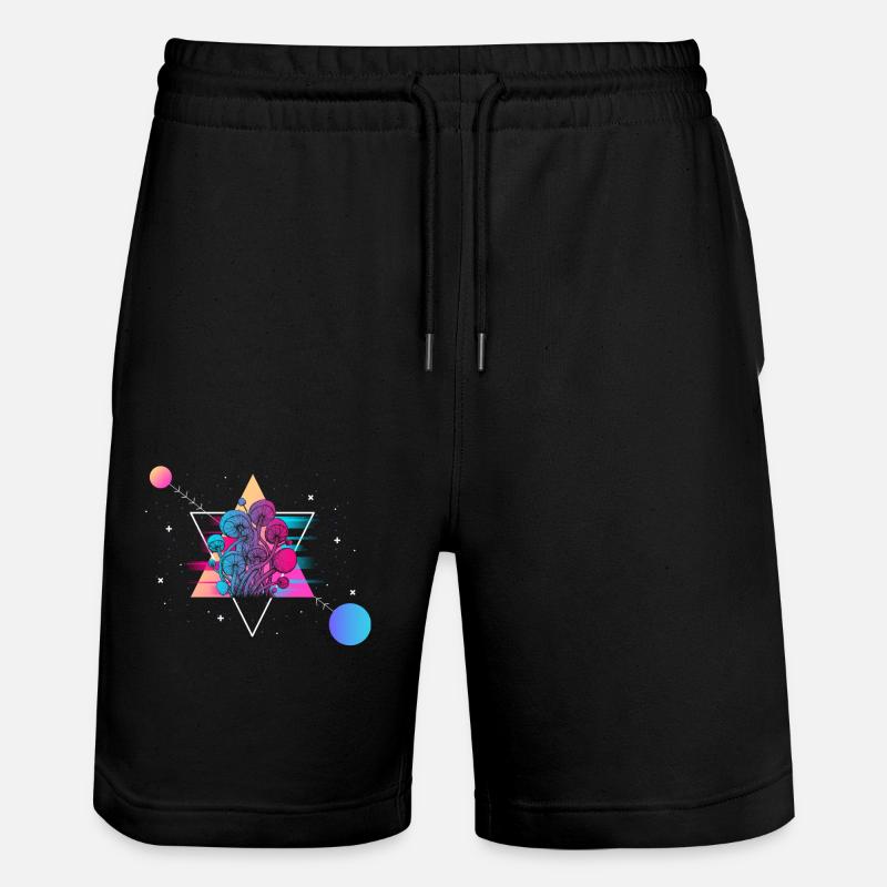 Champignon Vaporwave - Short de jogging bio TRAINER Stanley/Stella unisexe - noir
