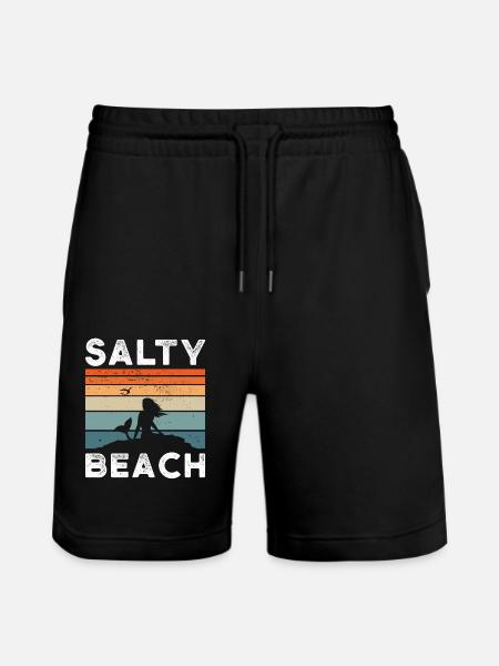 Salty Beach - Stanley/Stella Trainer Unisex Organic Jogging Shorts - black