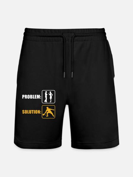 Play table tennis - Stanley/Stella Trainer Unisex Organic Jogging Shorts - black