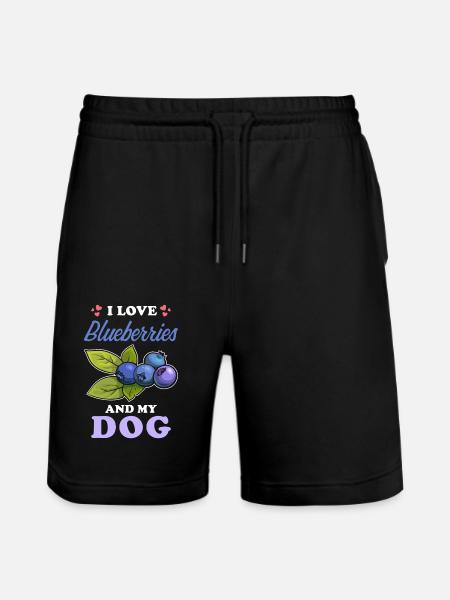 Blueberries and dogs saying - Stanley/Stella Trainer Unisex Organic Jogging Shorts - black