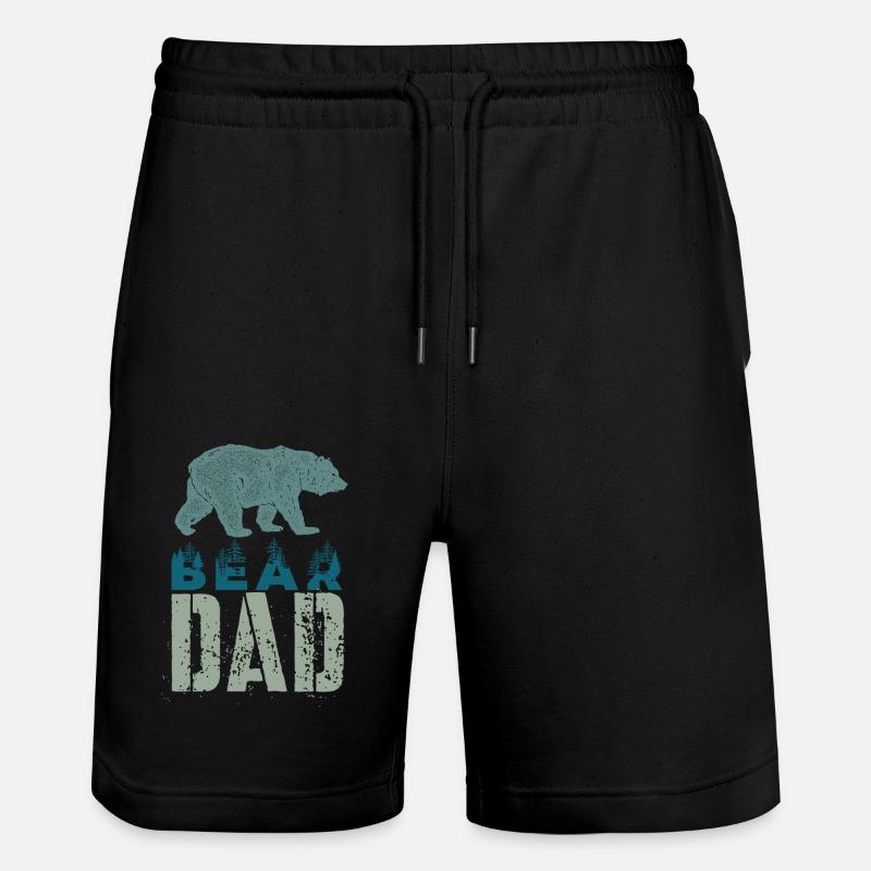 Bear Dad - Stanley/Stella Trainer Unisex Organic Jogging Shorts - black