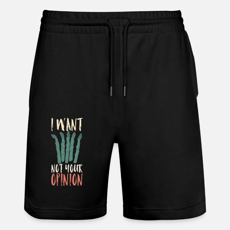 Spargel - Stanley/Stella Unisex Bio Joggingshorts Trainer  - Schwarz