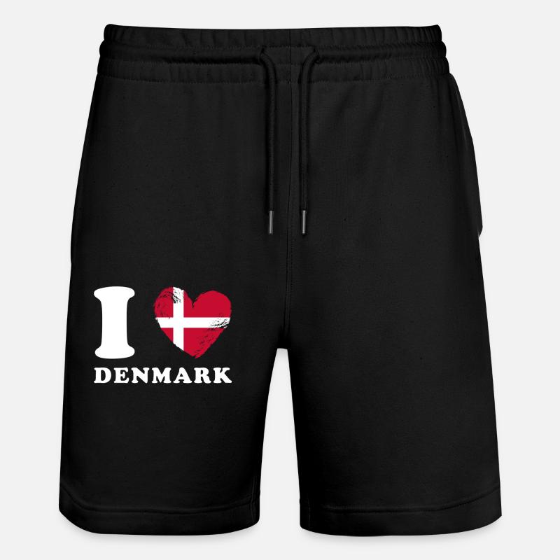 Dänemark J’aime le Danemark - Short de jogging bio TRAINER Stanley/Stella unisexe - noir