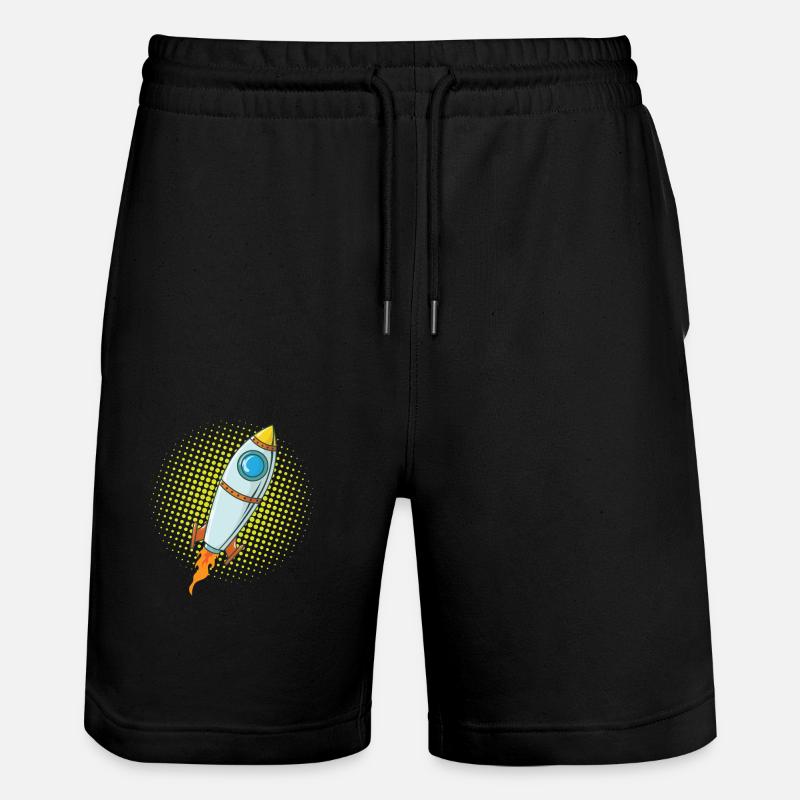 Moon Rocket Spaceship Comic Missile - Short de jogging bio TRAINER Stanley/Stella unisexe - noir