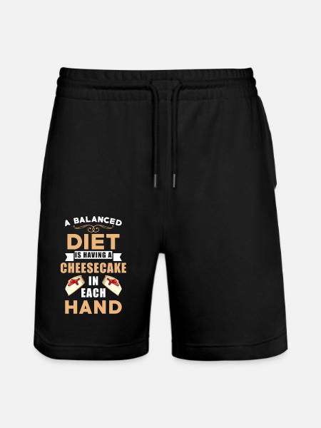Cheesecake Diet - Stanley/Stella Trainer Unisex Organic Jogging Shorts - black