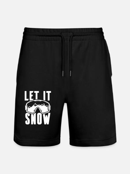 Let it Snow Winter Ski - Stanley/Stella Trainer Unisex Organic Jogging Shorts - black