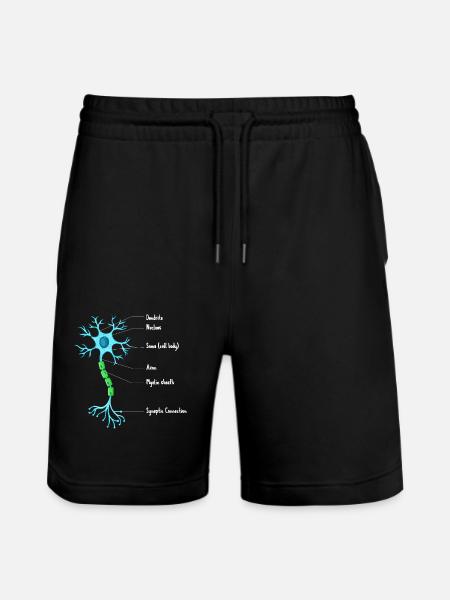 Anatomie Van Neuron Neuroscience Neuroloog - Stanley/Stella uniseks bio-joggingshorts Mover  - zwart