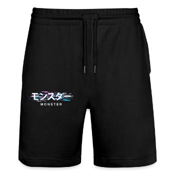 Monstre - Short de jogging bio TRAINER Stanley/Stella unisexe - noir - Devant - Nik (191cm) & Marisol (170cm)