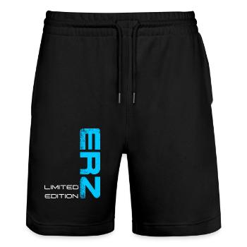 Erzgebirge ist meine Heimat - Stanley/Stella Unisex Bio Joggingshorts Trainer  - Schwarz - Vorne - Nik (191cm) & Marisol (170cm)