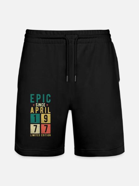 Anniversaire Avril 1977 - Short de jogging bio TRAINER Stanley/Stella unisexe - noir