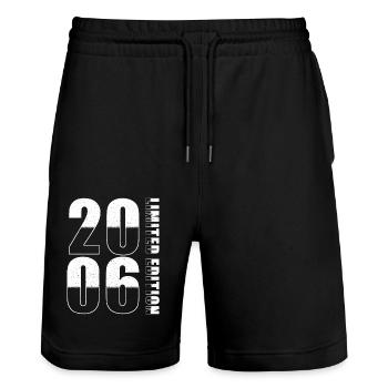 2006 Édition Limitée Anniversaire - Short de jogging bio TRAINER Stanley/Stella unisexe - noir - Devant - Nik (191cm) & Marisol (170cm)