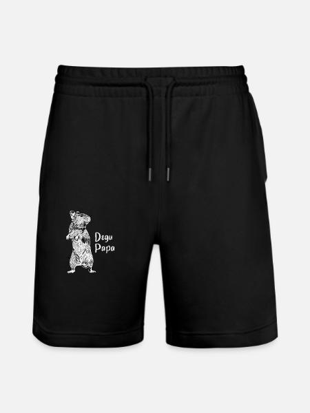 Rodent lovers - Degu Papa - Stanley/Stella Trainer Unisex Organic Jogging Shorts - black
