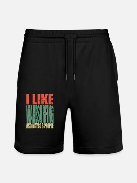Wakesurfing saying funny - Stanley/Stella Trainer Unisex Organic Jogging Shorts - black