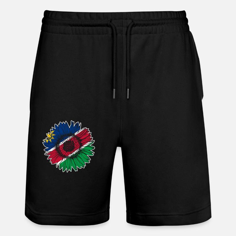 Namibie Drapeau Tournesol - Short de jogging bio TRAINER Stanley/Stella unisexe - noir