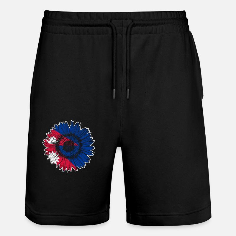 Nepal Flagge Sonnenblume - Stanley/Stella Unisex Bio Joggingshorts Trainer  - Schwarz