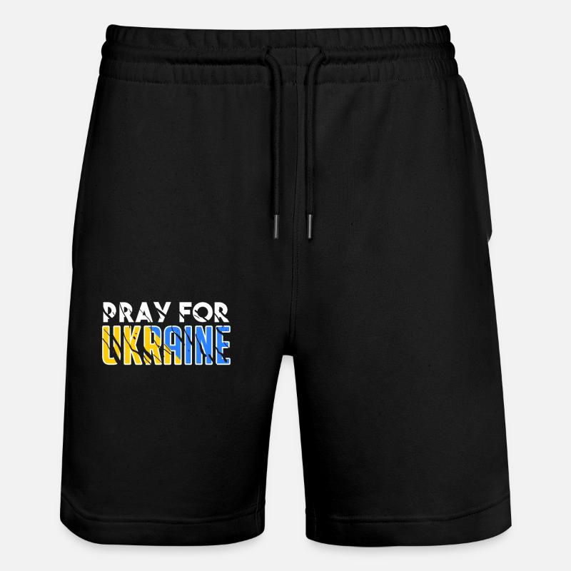 Ukraine - Stanley/Stella Unisex Bio Joggingshorts Trainer  - Schwarz