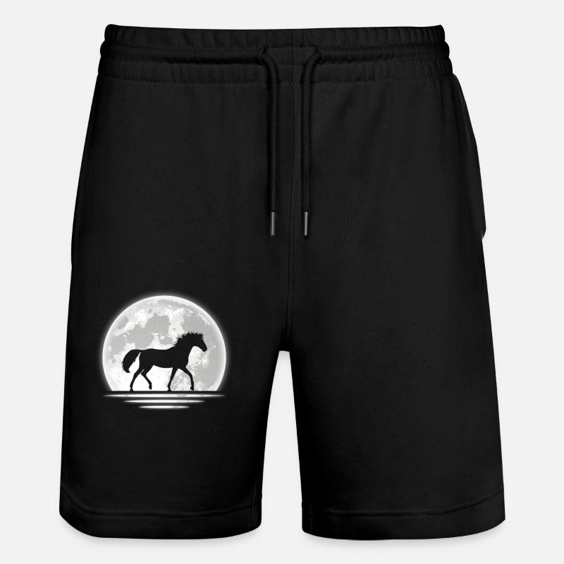 Cadeau cavalier d’équitation - Short de jogging bio TRAINER Stanley/Stella unisexe - noir