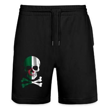 Drapeau de l’Algérie - Short de jogging bio TRAINER Stanley/Stella unisexe - noir - Devant - Nik (191cm) & Marisol (170cm)