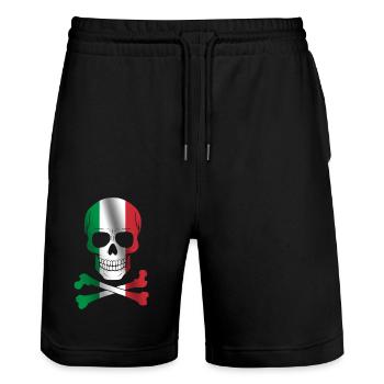 Drapeau de l’Italie - Short de jogging bio TRAINER Stanley/Stella unisexe - noir - Devant - Nik (191cm) & Marisol (170cm)