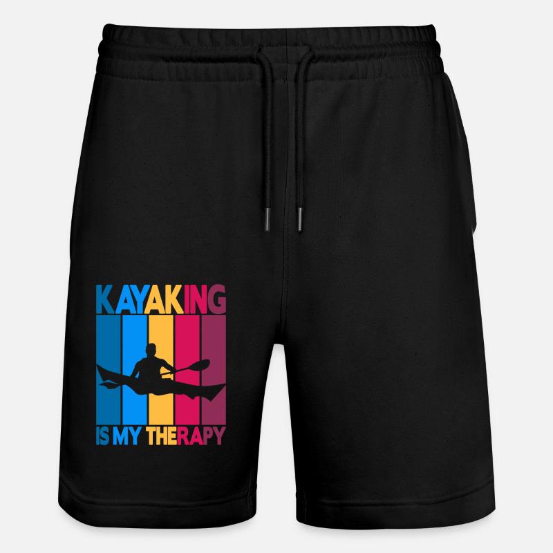Kayaking is my Therapy - Stanley/Stella Trainer Unisex Organic Jogging Shorts - black