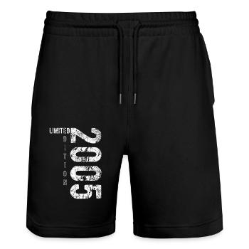 Limited Edition 2005 Geburtstag Jahrgang 2005 - Stanley/Stella Unisex Bio Joggingshorts Trainer  - Schwarz - Vorne - Nik (191cm) & Marisol (170cm)