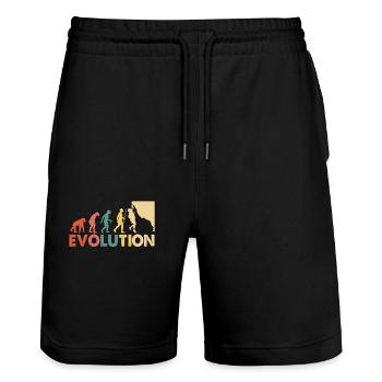 Climbing Evolution Escalade - Short de jogging bio TRAINER Stanley/Stella unisexe - noir - Devant - Nik (191cm) & Marisol (170cm)