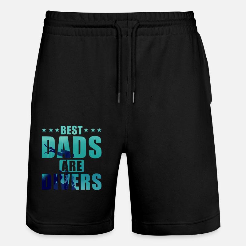 Plongeur Papa Meilleur Père Plongée - Short de jogging bio TRAINER Stanley/Stella unisexe - noir