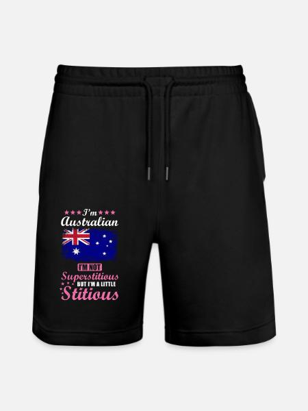 Australian Gift Funny Saying Australia - Stanley/Stella Trainer Unisex Organic Jogging Shorts - black