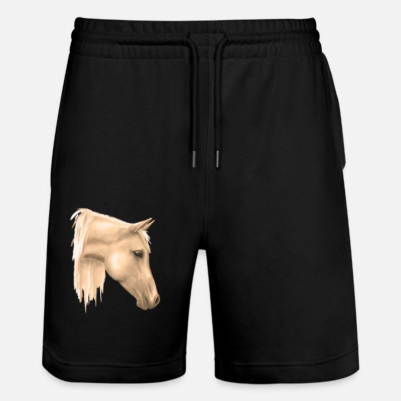 Motif de cheval - Short de jogging bio TRAINER Stanley/Stella unisexe - noir