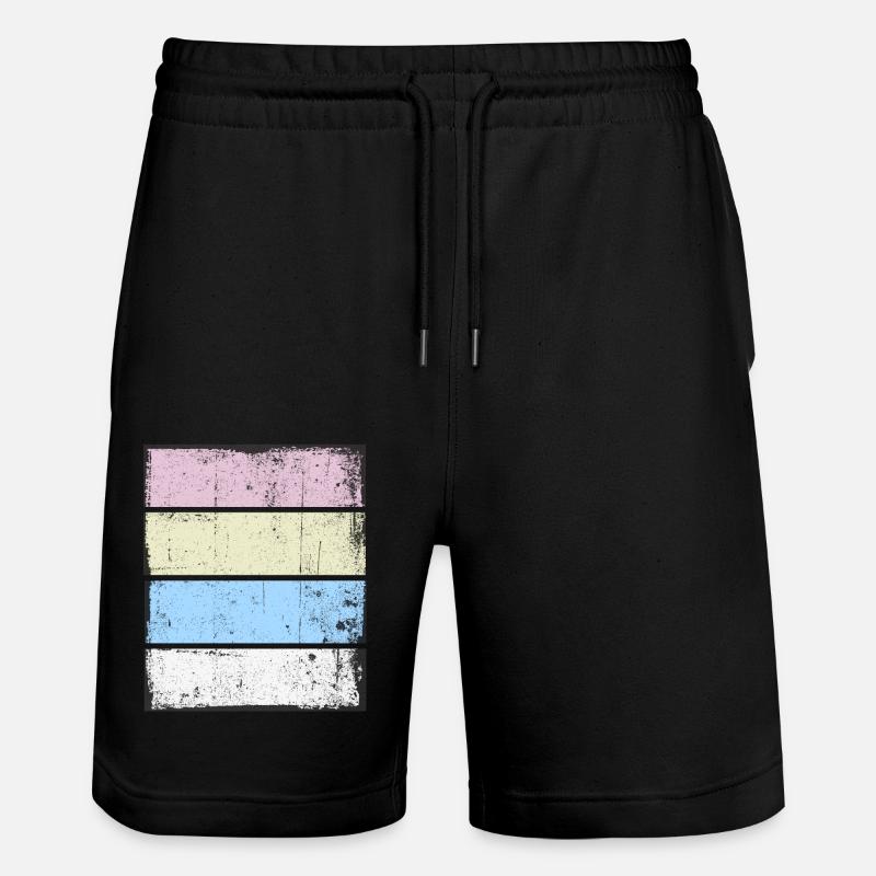 Rétro Background Sunset Grunge Pastel - Short de jogging bio TRAINER Stanley/Stella unisexe - noir