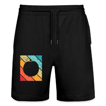 Apricot Fruit Lover Retro Veggie Diet Idée cadeau - Short de jogging bio TRAINER Stanley/Stella unisexe - noir - Devant - Nik (191cm) & Marisol (170cm)