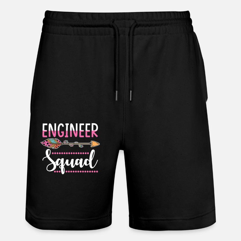 engineer group - Stanley/Stella Trainer Unisex Organic Jogging Shorts - black