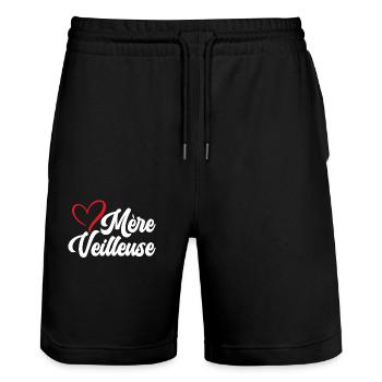 Mère Veilleuse Maman Fête Des Mères Anniversaire - Short de jogging bio TRAINER Stanley/Stella unisexe - noir - Devant - Nik (191cm) & Marisol (170cm)