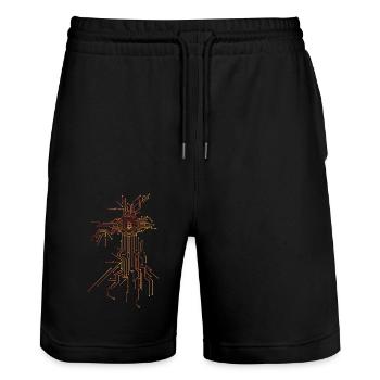 Crypto-monnaie Bitcoin Blockchain Miners Vêtements - Short de jogging bio TRAINER Stanley/Stella unisexe - noir - Devant - Nik (191cm) & Marisol (170cm)