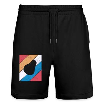 Avocat Vegan Lover Retro Veggie Diet Idée cadeau - Short de jogging bio TRAINER Stanley/Stella unisexe - noir - Devant - Nik (191cm) & Marisol (170cm)