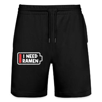 J’ai besoin de ramen lovers Japon Japonais - Short de jogging bio TRAINER Stanley/Stella unisexe - noir - Devant - Nik (191cm) & Marisol (170cm)