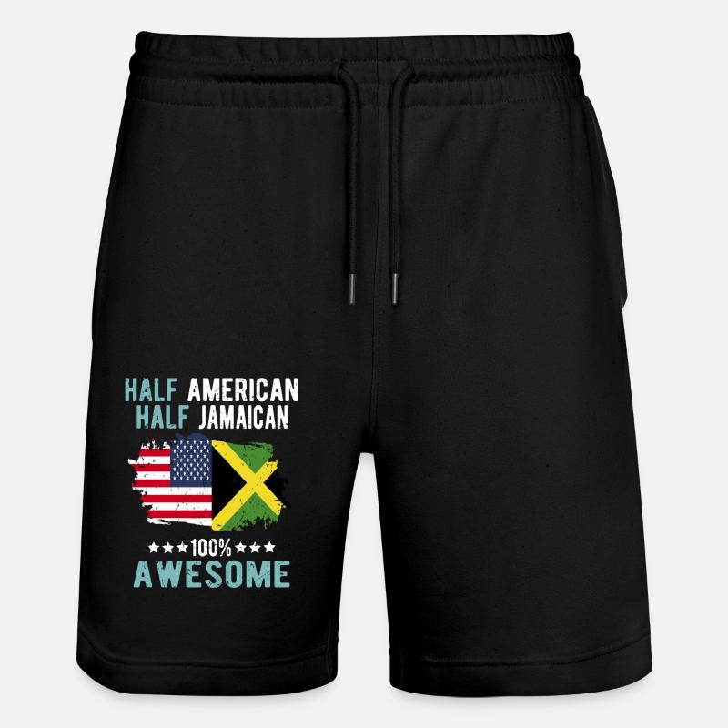 Moitié américain moitié jamaïcain - Short de jogging bio TRAINER Stanley/Stella unisexe - noir