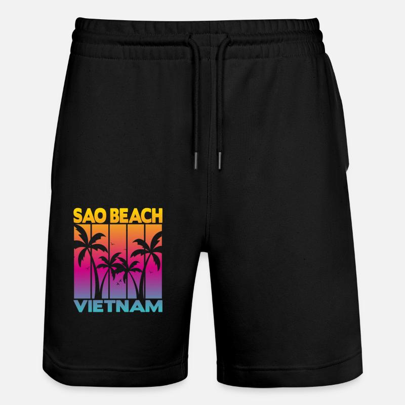 Sao Beach Vietnam - Short de jogging bio TRAINER Stanley/Stella unisexe - noir