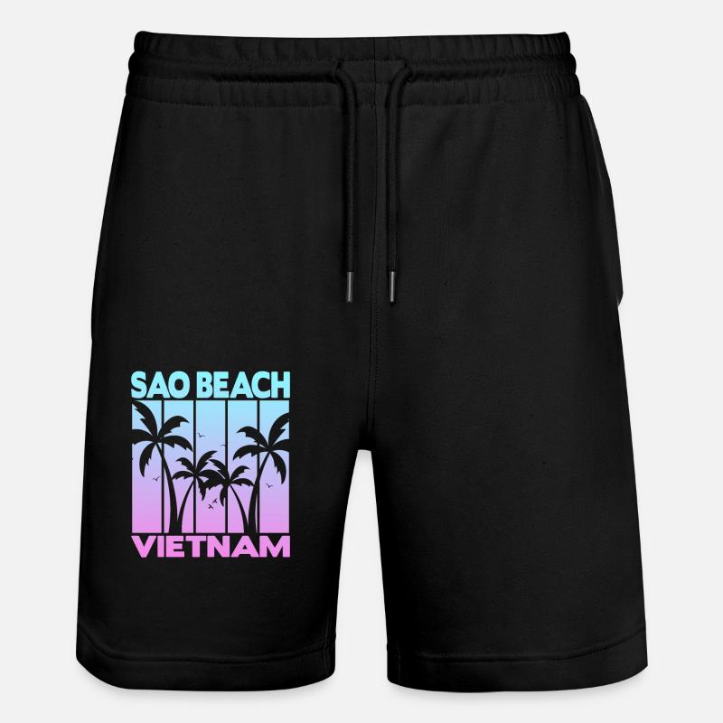 Sao Beach Vietnam - Short de jogging bio TRAINER Stanley/Stella unisexe - noir