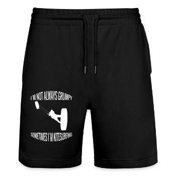 Kitesurfer lustige Windsurfer Surfen Windsurfing - Stanley/Stella Unisex Bio Joggingshorts Trainer  - Schwarz - Vorne - Nik (191cm) & Marisol (170cm)