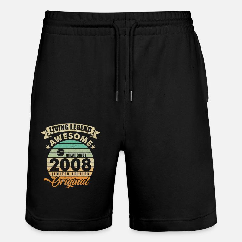 Anniversaire 2008 - Short de jogging bio TRAINER Stanley/Stella unisexe - noir