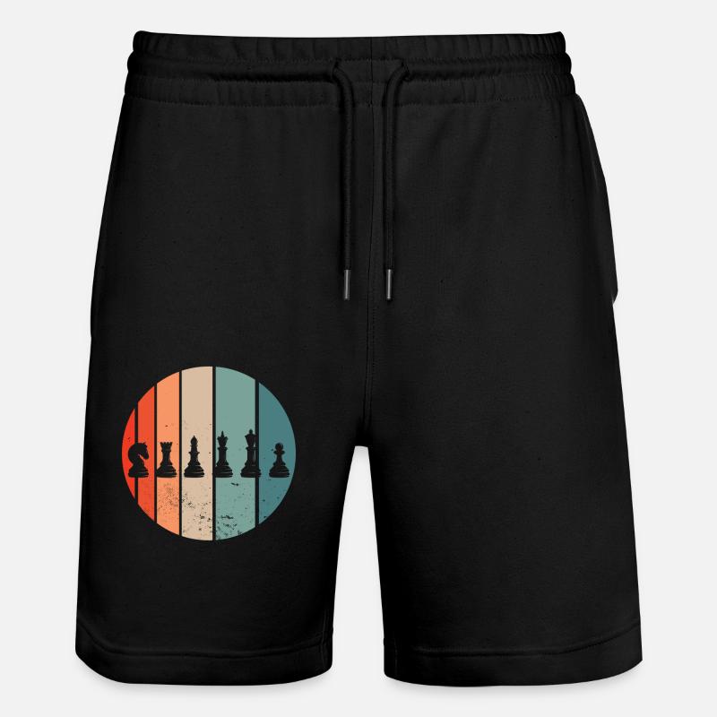 Pièces d’échecs Échecs Échecs - Short de jogging bio TRAINER Stanley/Stella unisexe - noir