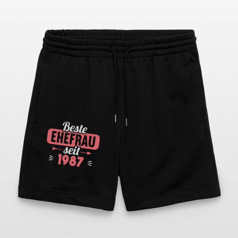 Beste Ehefrau Bester Ehemann seit 1987 Stanley/Stella Unisex Bio Joggingshorts Trainer 