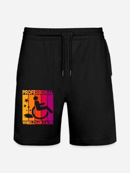 Professional Wheelchair Racer - Stanley/Stella Trainer Unisex Organic Jogging Shorts - black