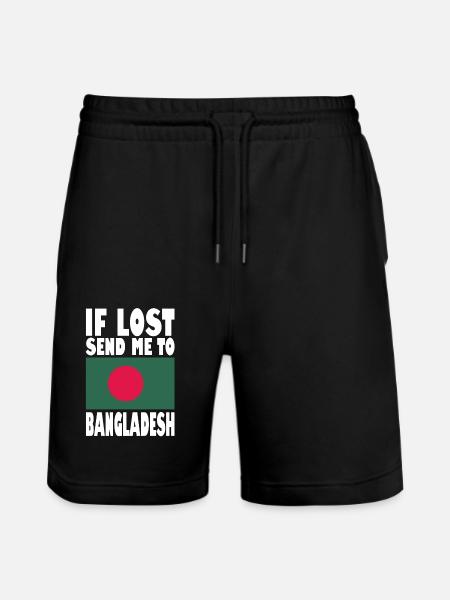 Bangladesh Flag Saying - Stanley/Stella Trainer Unisex Organic Jogging Shorts - black